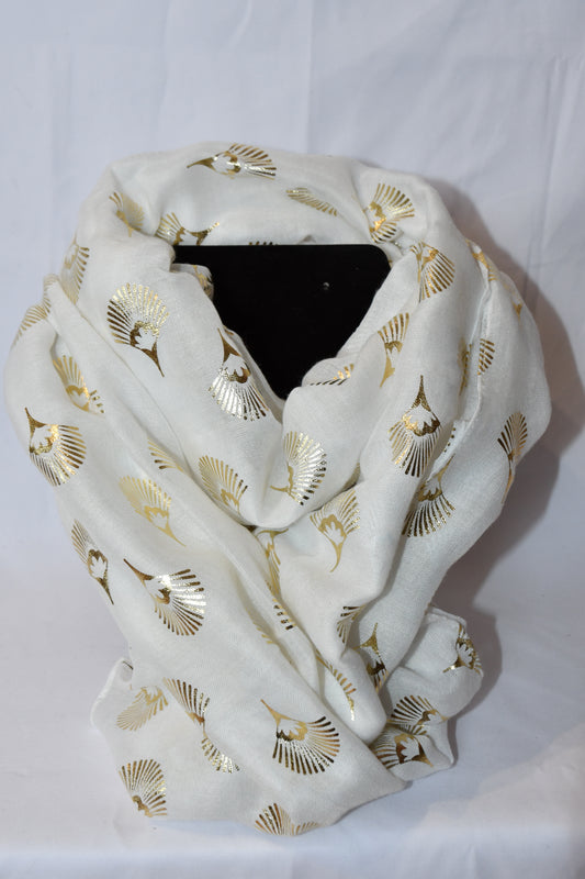 Foulard Fleur Or